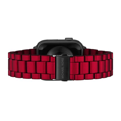 michael kors red apple watch band|Michael Kors 44mm watch band.